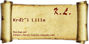 Král Lilla névjegykártya